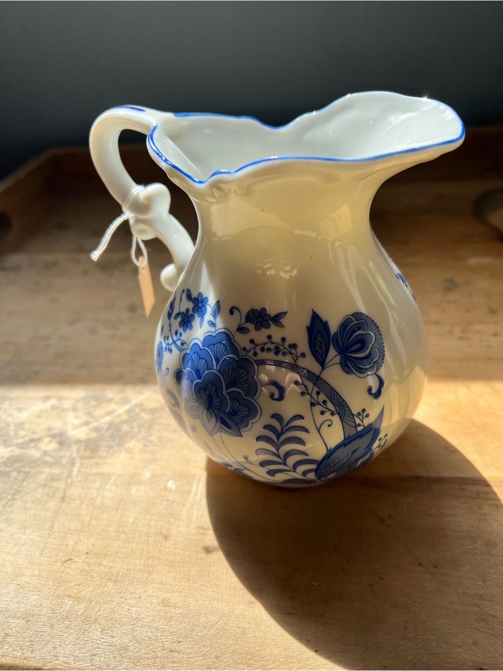 Vintage blue and white Japanese vase